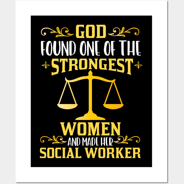 Social Worker Funny Quote and Gift Idea Wall Art by HBfunshirts